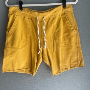 Women's Yellow Athletic Shorts